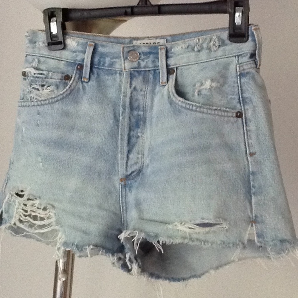 🅰️ AGOLDE - 'Jayden' Distressed Hem Denim Shorts
